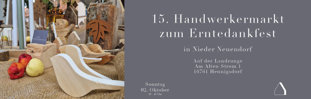 15. Handwerkermarkt zum Erntedank am 02. Oktober 2022 in Hennigsdorf