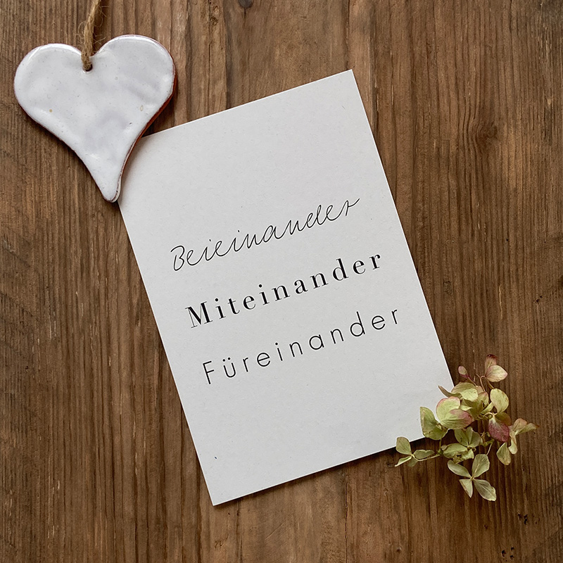 Nr. 01 - Beieinander Miteinander Füreinander